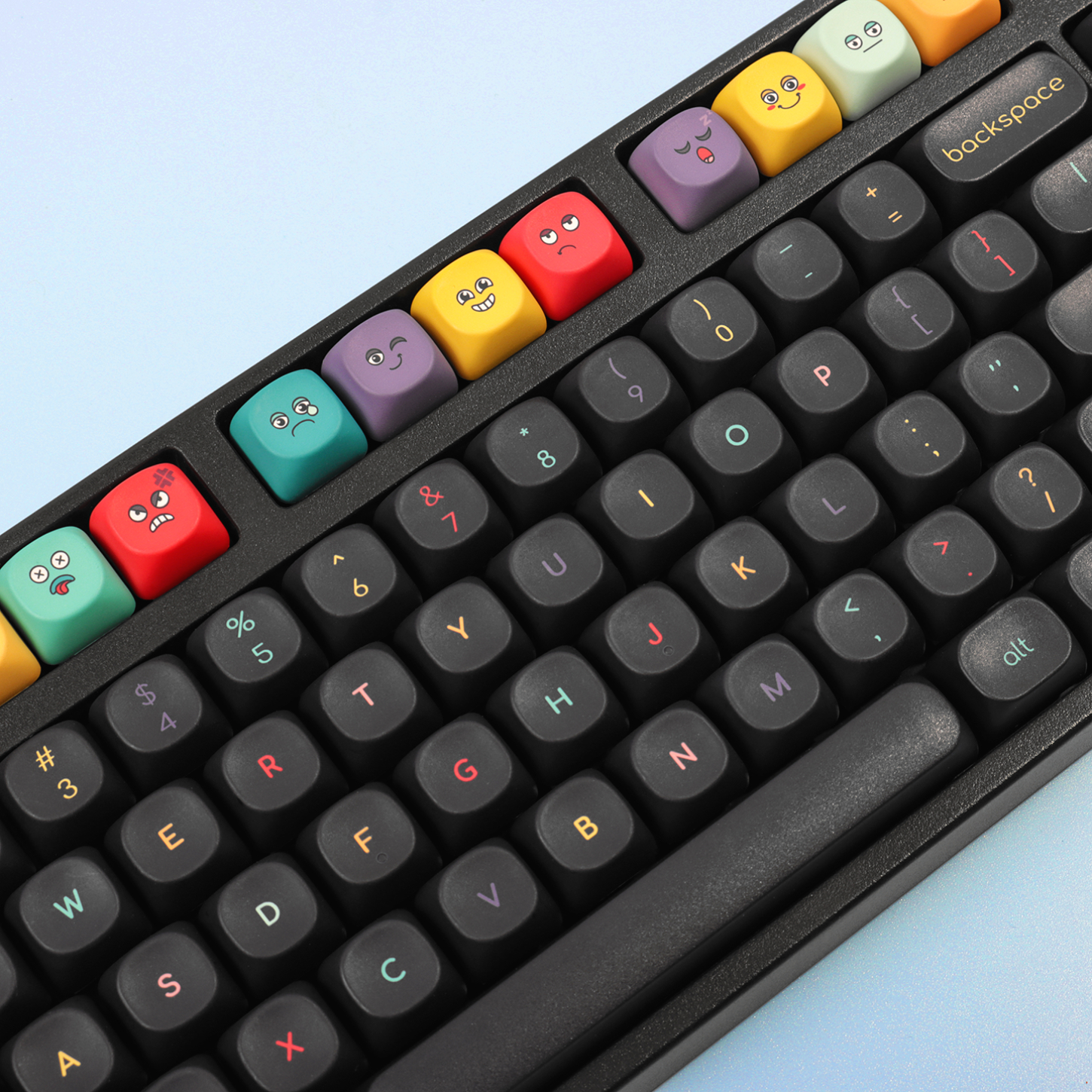 Gaming Keyboard Emoji - Cartoon, Colored Emoji MOA Keycaps PBT