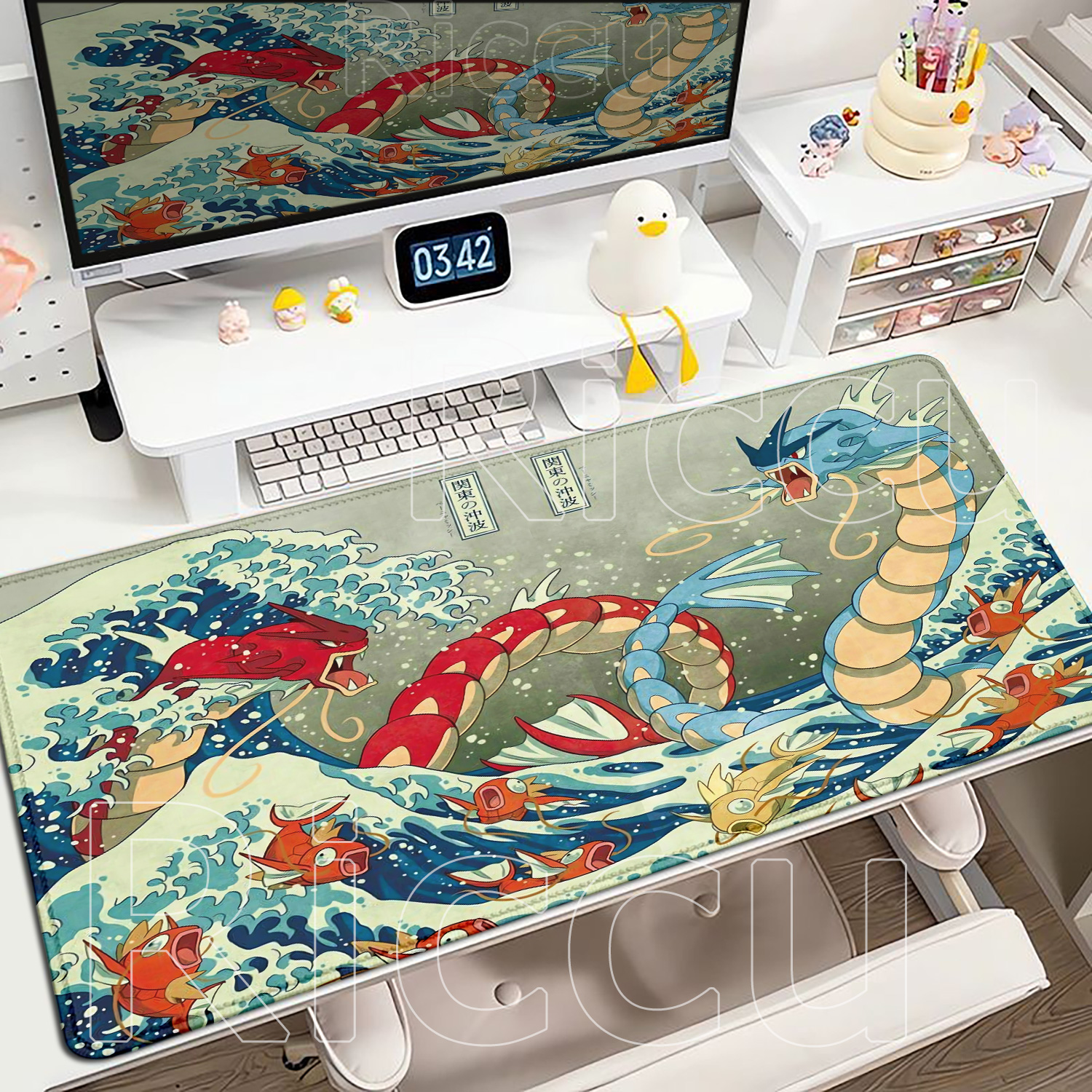 Gaming Keyboard Top - Gaming Anime P-Pokemons Gyarados Mousepad Large