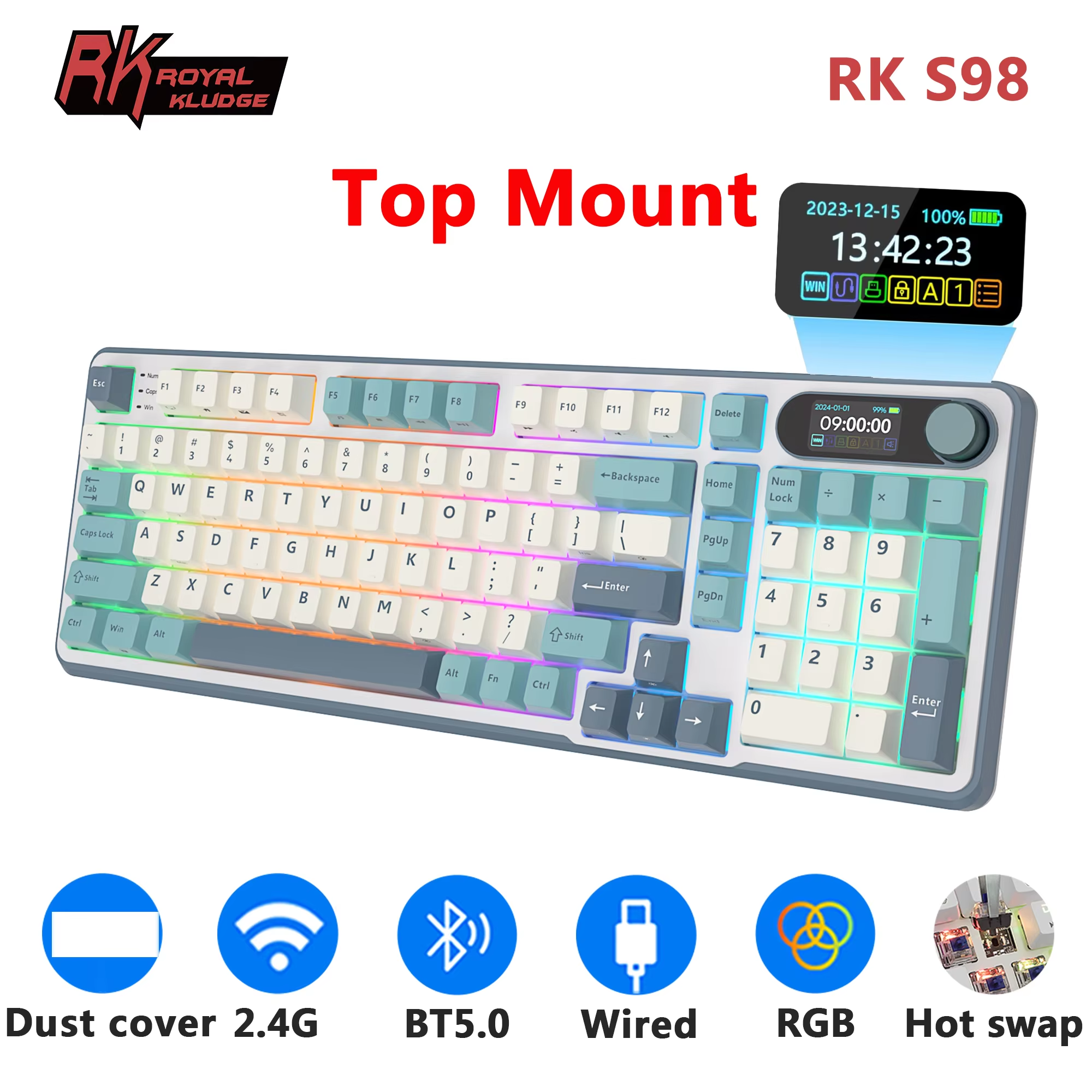 Gaming Keyboard Mobile - RK ROYAL KLUDGE S98 Mechanical Keyboard