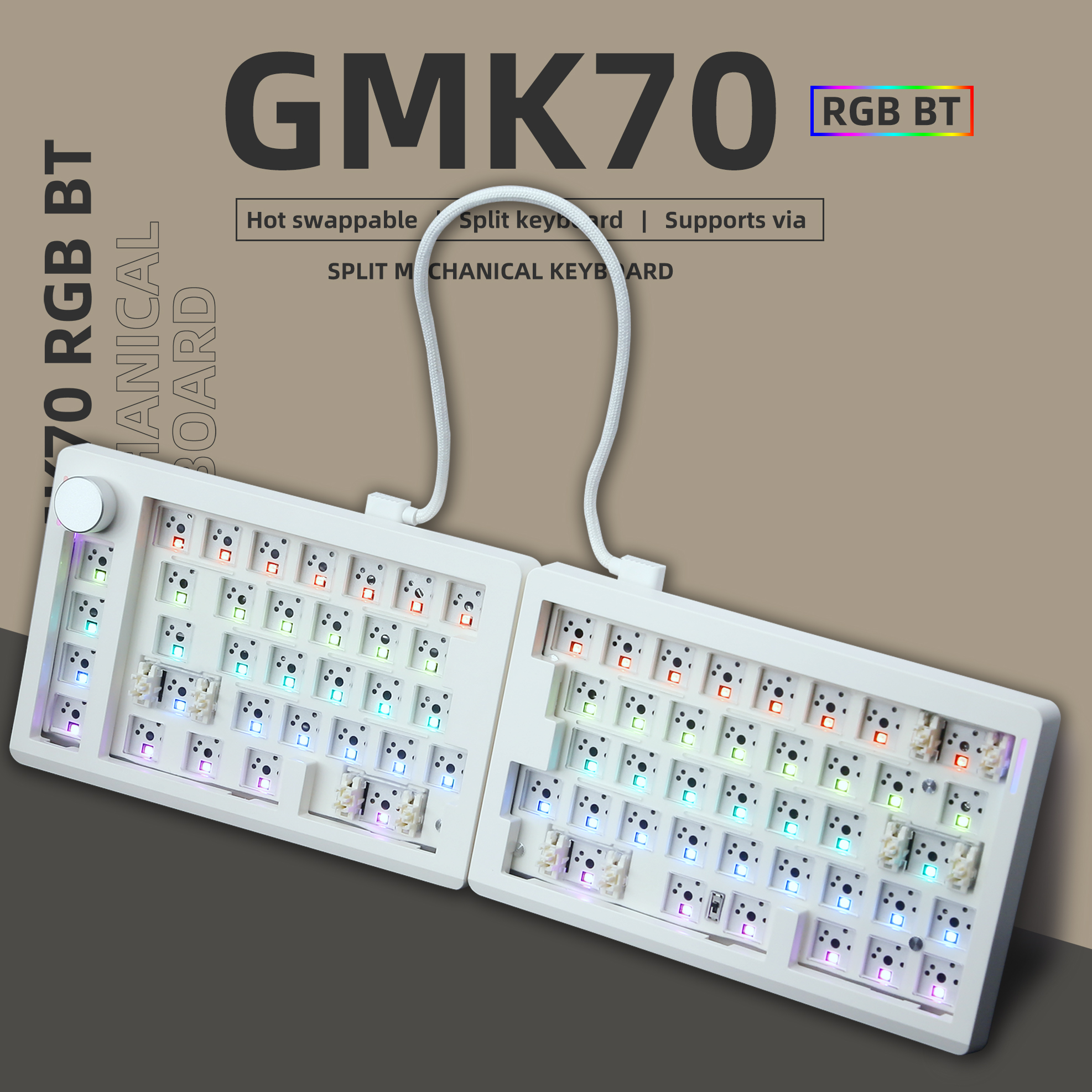 Hot Swap Pcb - ZUOYA GMK70 VIA/Qmk separate Gaming Mechanical