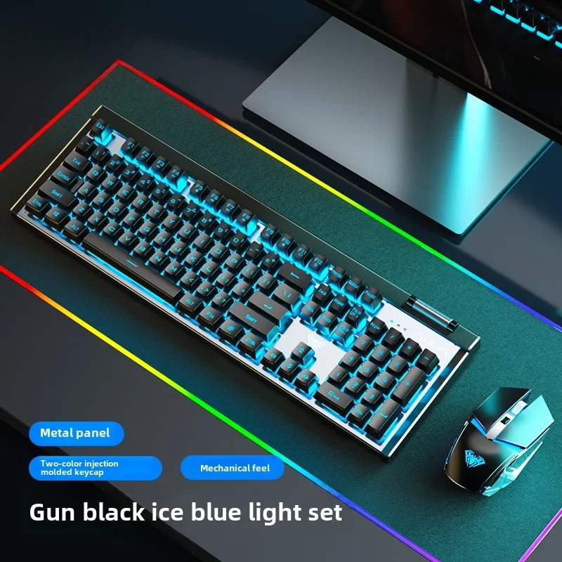 Gaming Keyboard Mouse Set - Accessories with 1600 DPI for Notebook