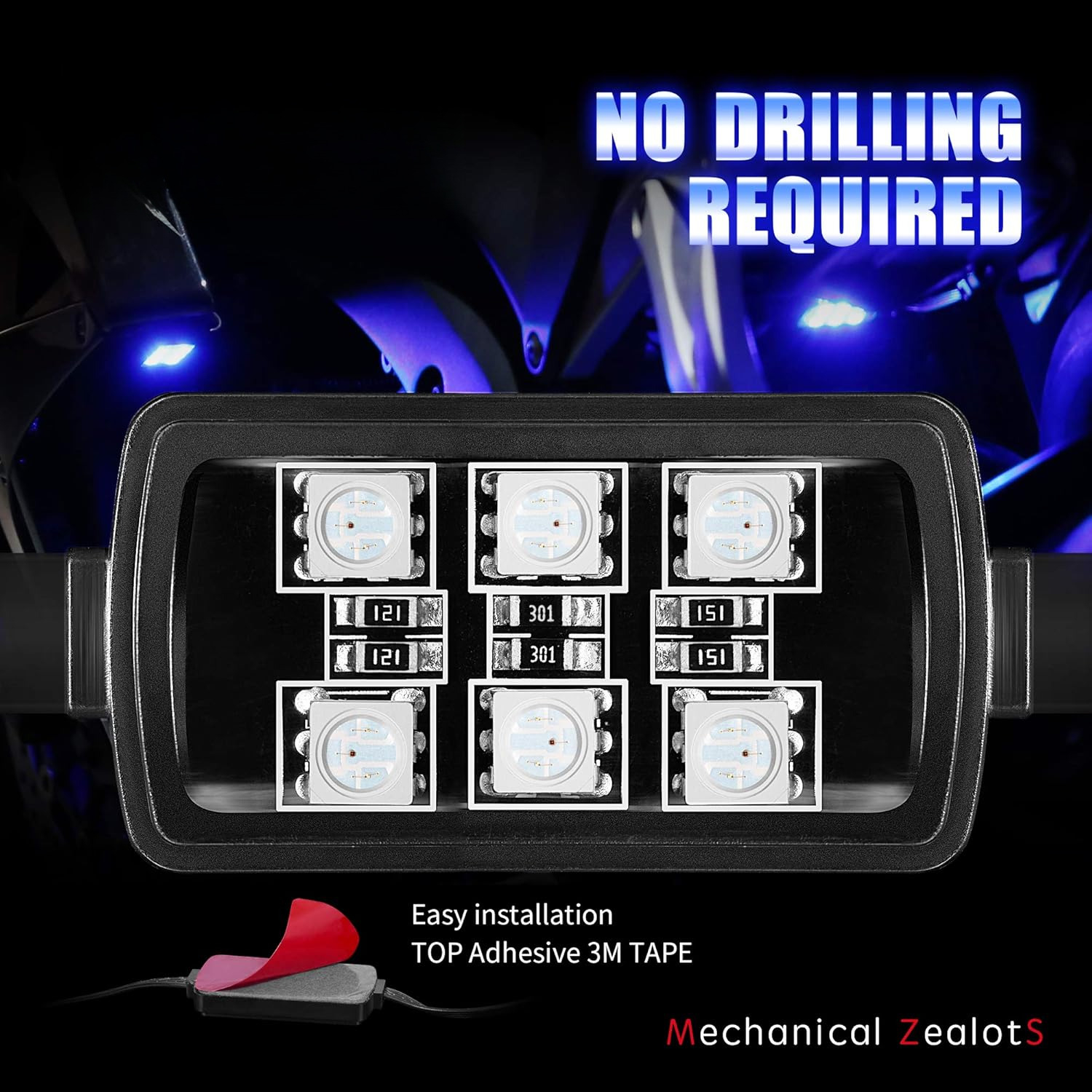 8Pcs Motorcycle LED Light Kit, – Rgb Underglow Strip recenzja i cena