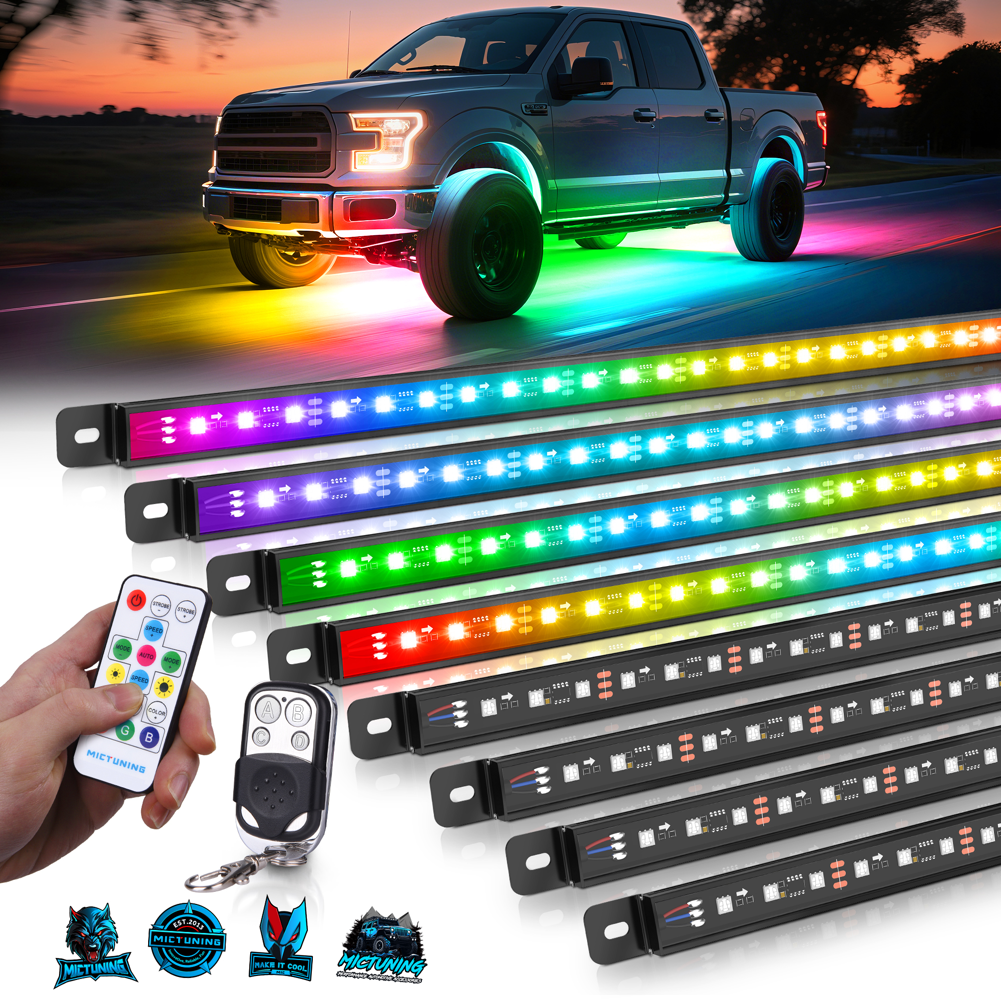 MICTUNING U8 Car Underglow Lig – Rgb Underglow Strip recenzja i cena