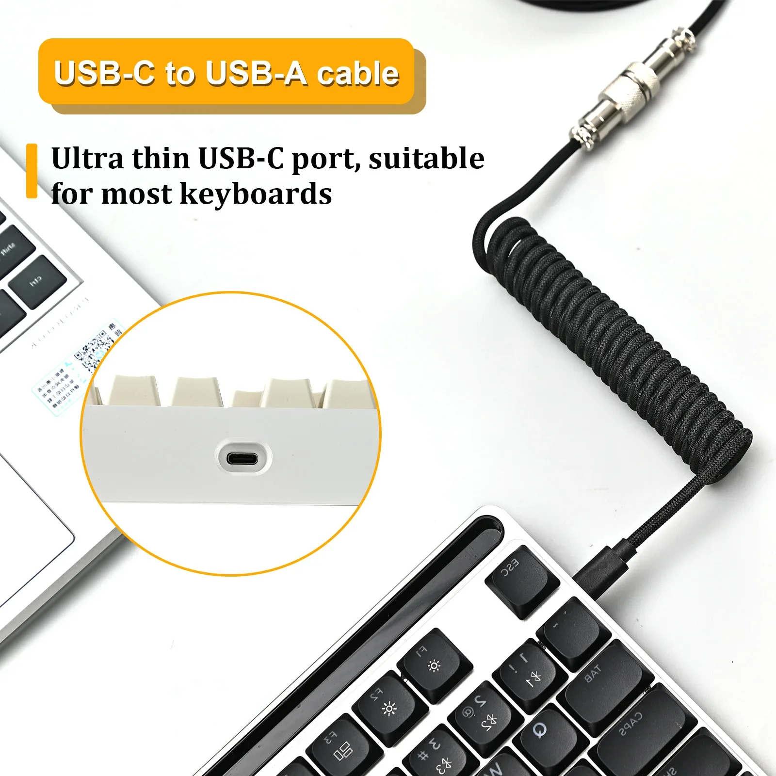 New Type C Coiled Cable USB Av – Gaming Keyboard Types recenzja i cena