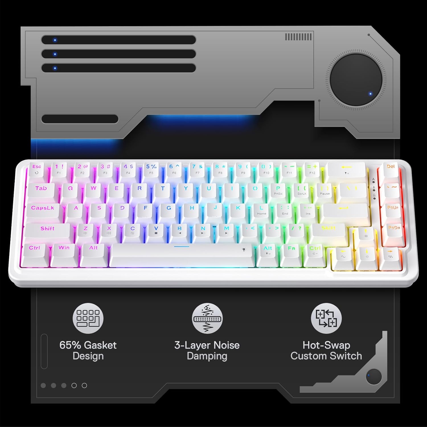 Redragon K709 65% Wired Gasket – Gaming Keyboard No Noise recenzja i cena