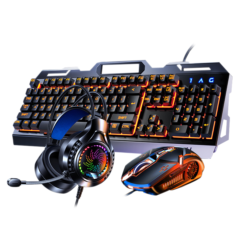 Hot sale 3-in-1 color backlit  – Gaming Keyboard Mouse And Headset Combo recenzja i cena