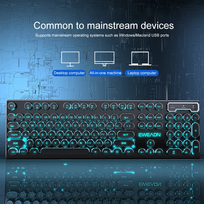 Retro Punk Mechanical Feel Key – Gaming Keyboard Mechanical recenzja i cena