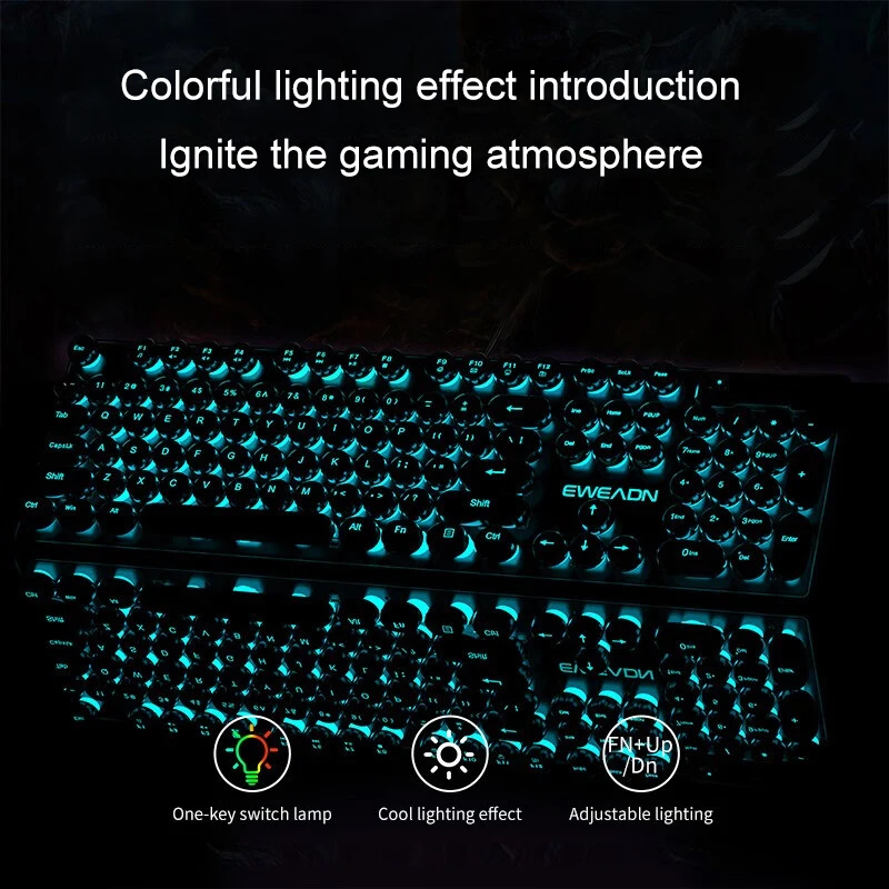 Retro Punk Mechanical Feel Key – Gaming Keyboard Mechanical recenzja i cena