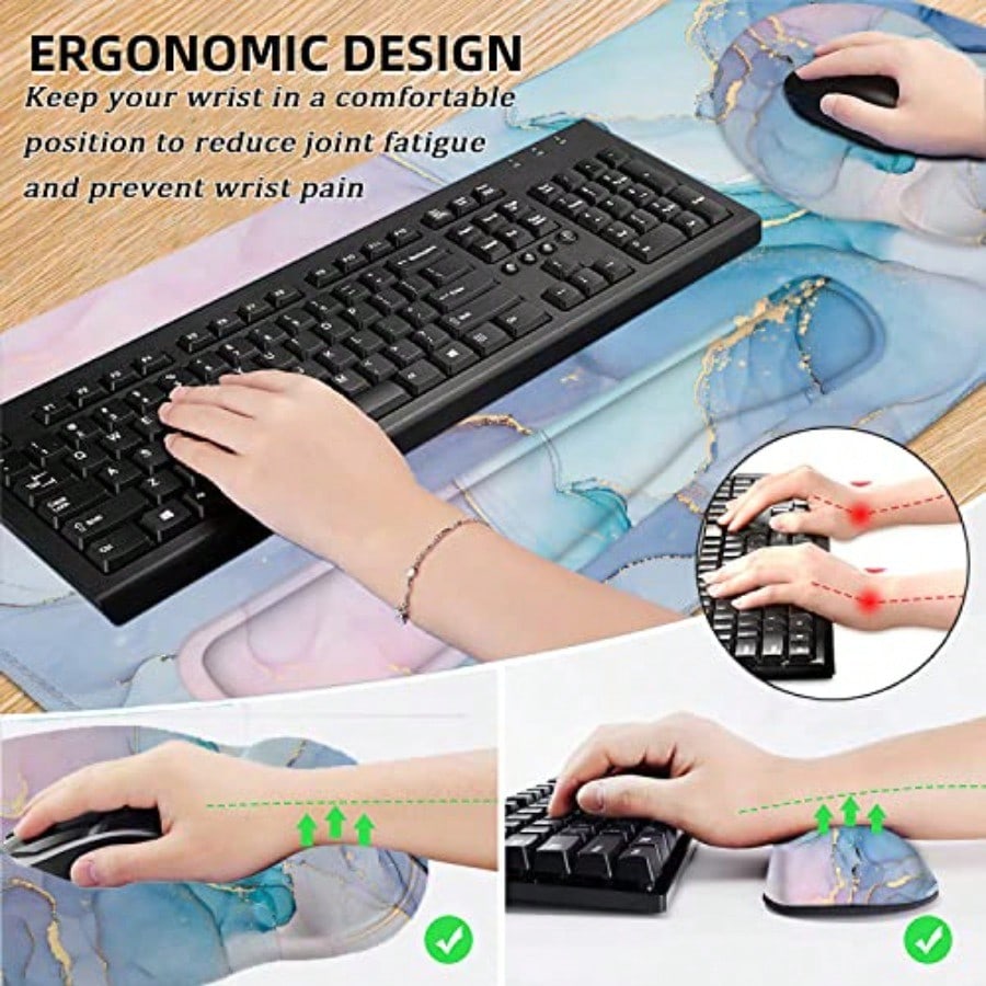 Mouse Pad with Wrist Rest Larg – Gaming Keyboard Mouse Set recenzja i cena