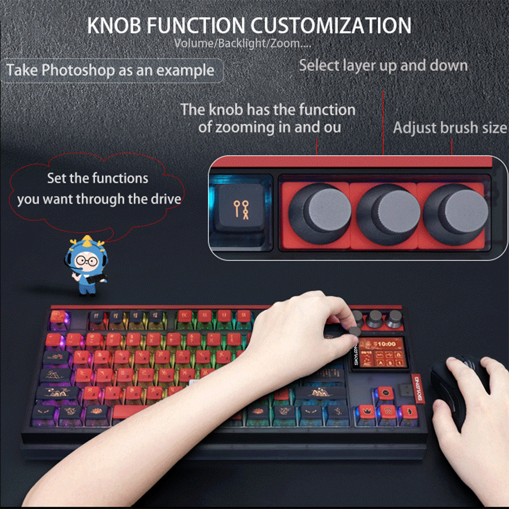 SKYLOONG GK87 Pro Bluetooth me – Gaming Keyboard No Noise recenzja i cena