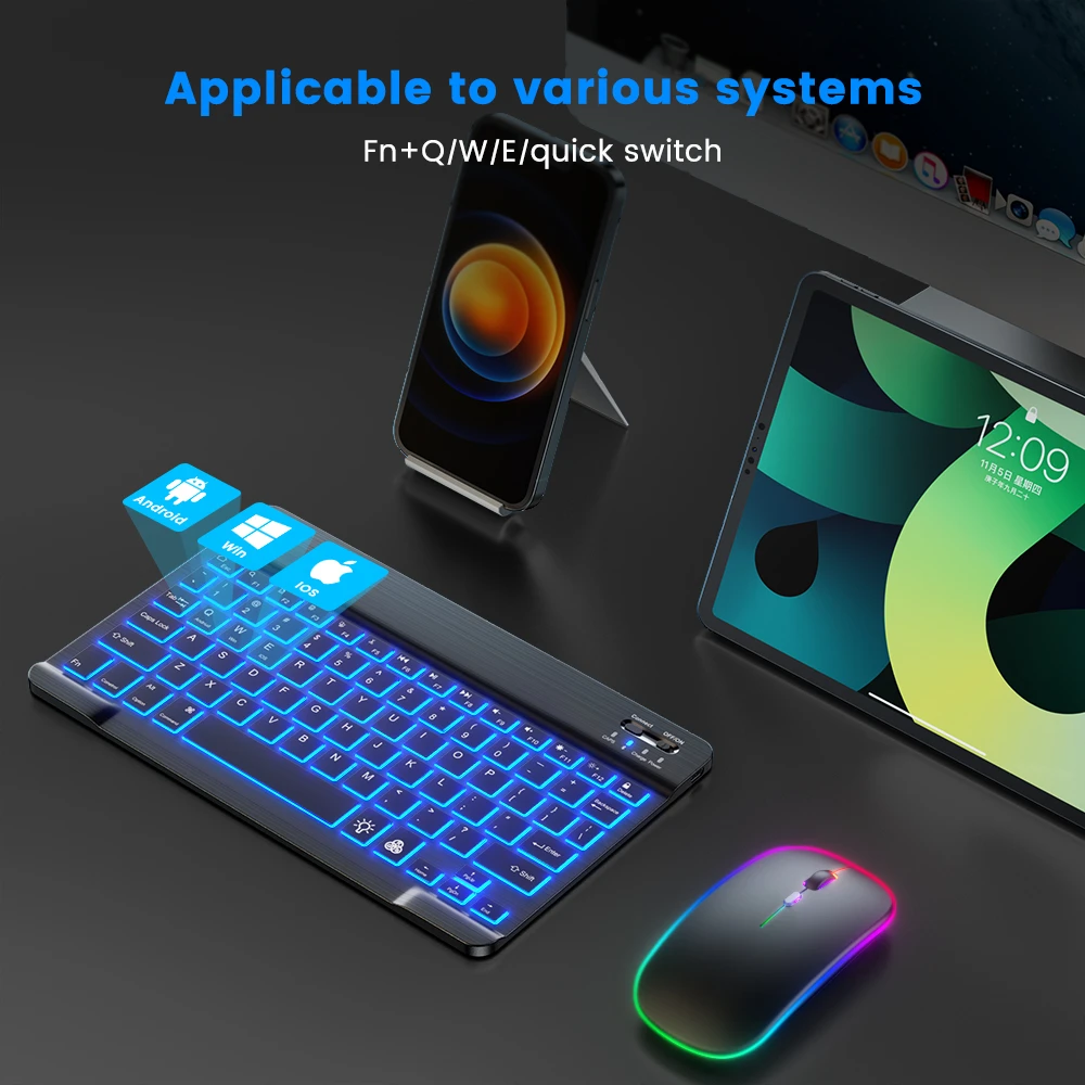 READ YYEAH RGB Backlit Bluetoo – Gaming Keyboard Mouse Set recenzja i cena
