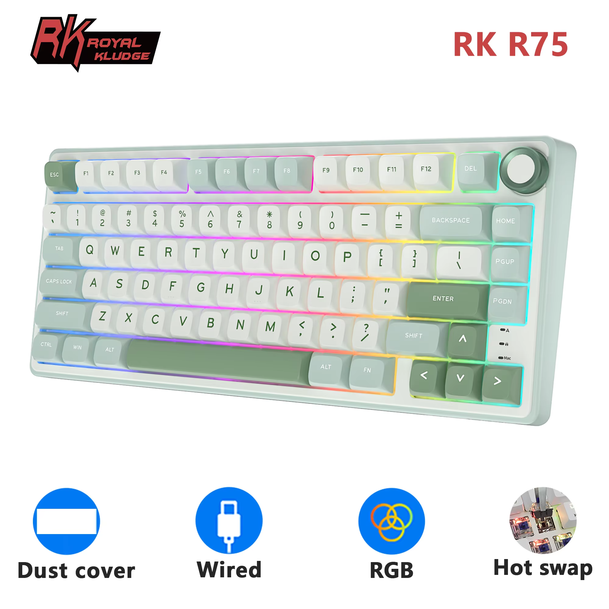 RK Royal Kludge R75 Gasket Wir – Gaming Keyboard Mobile recenzja i cena