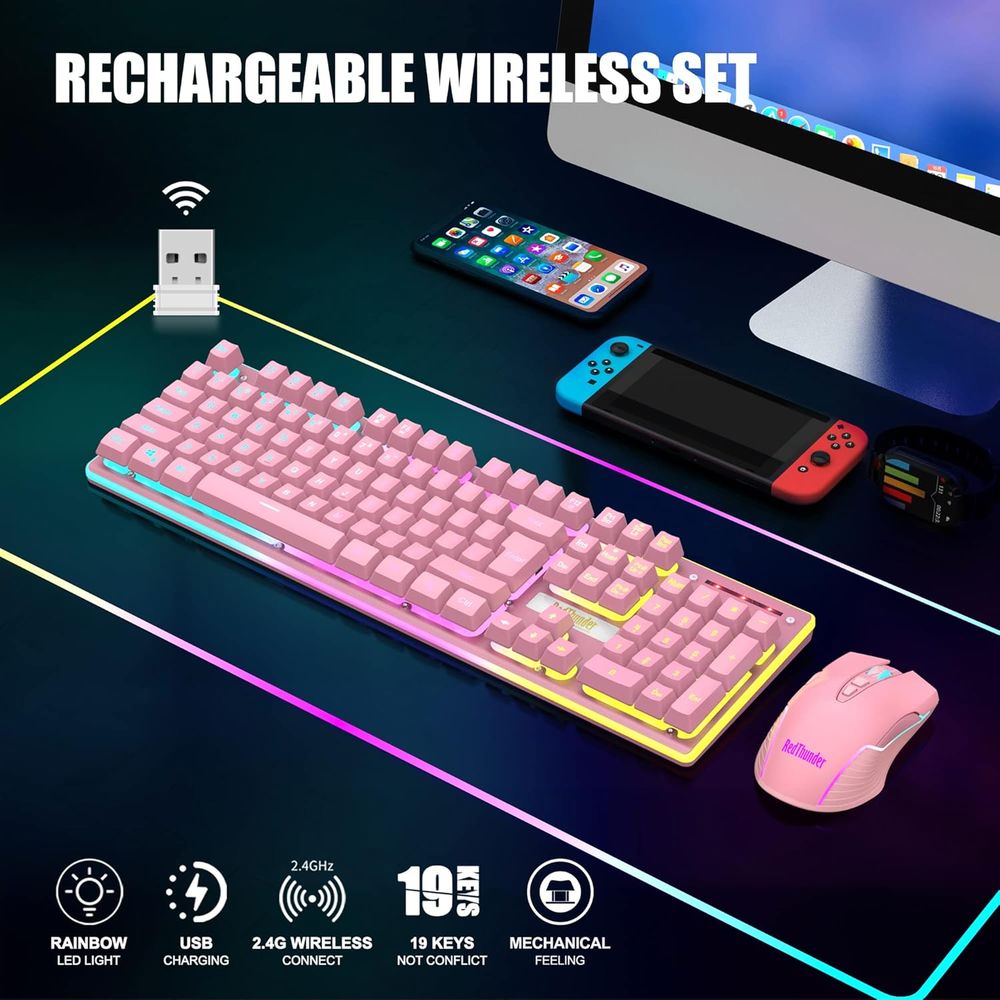 Wireless Gaming Keyboard and M – Gaming Keyboard Mouse Set recenzja i cena