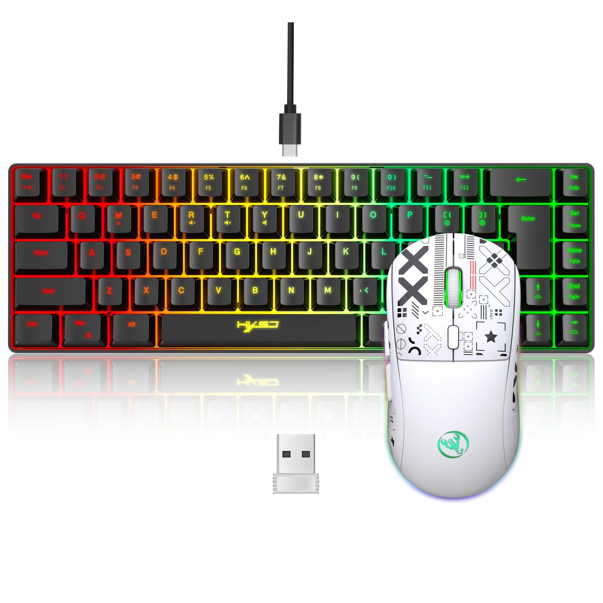 60% gaming Keyboard and mouse  – Gaming Keyboard Mouse And Headset Combo recenzja i cena