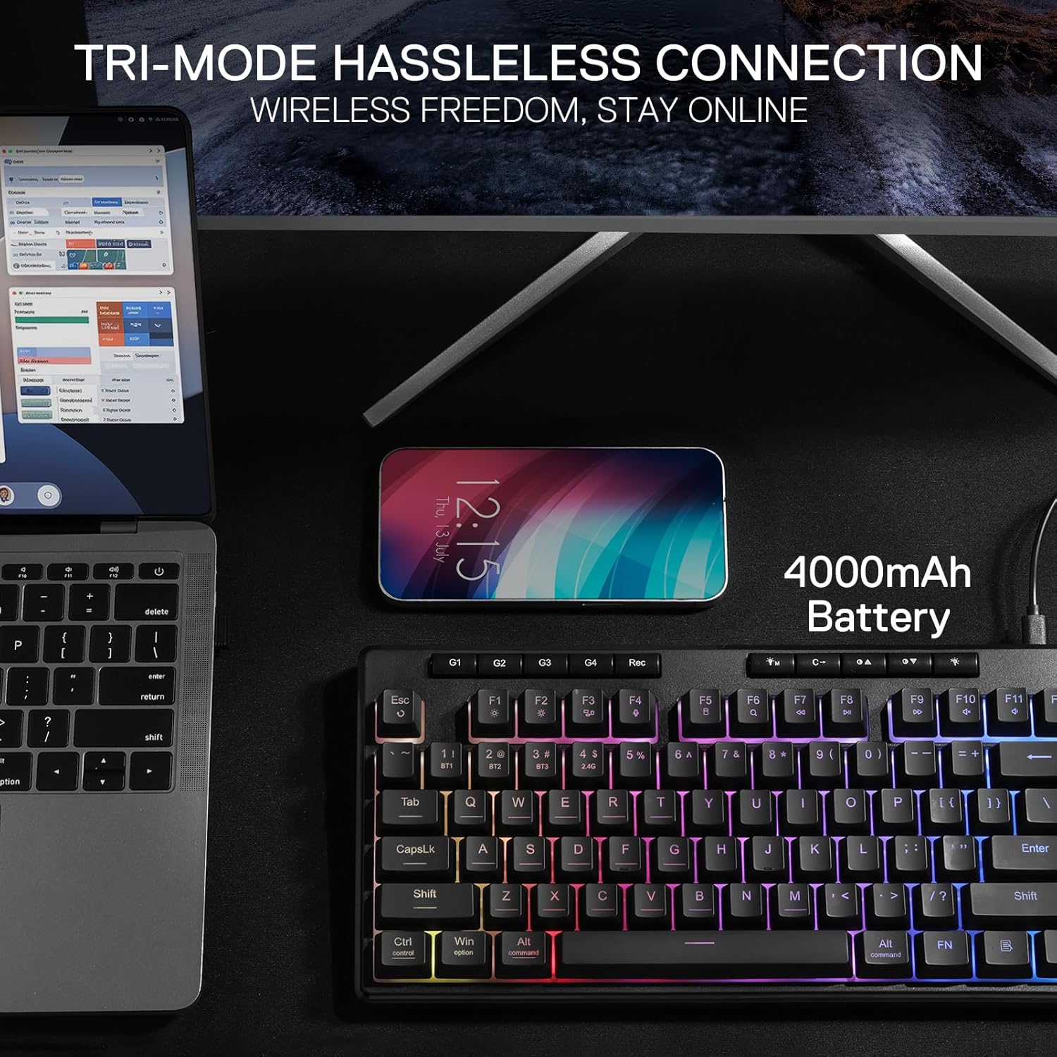 Redragon K516 PRO Shiva TKL RG – Gaming Keyboard Mobile recenzja i cena