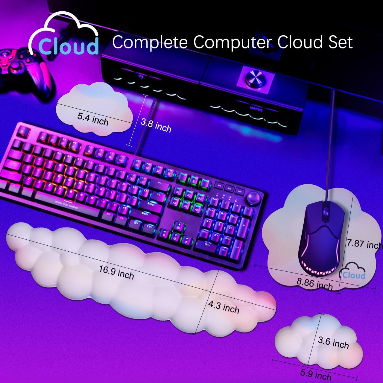 Ergonomic Cloud Wrist Rest wit – Gaming Keyboard Types recenzja i cena