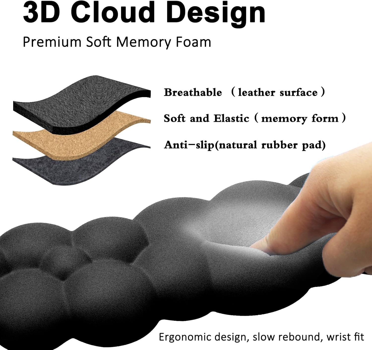 Ergonomic Cloud Wrist Rest Set – Gaming Keyboard Mouse Set recenzja i cena