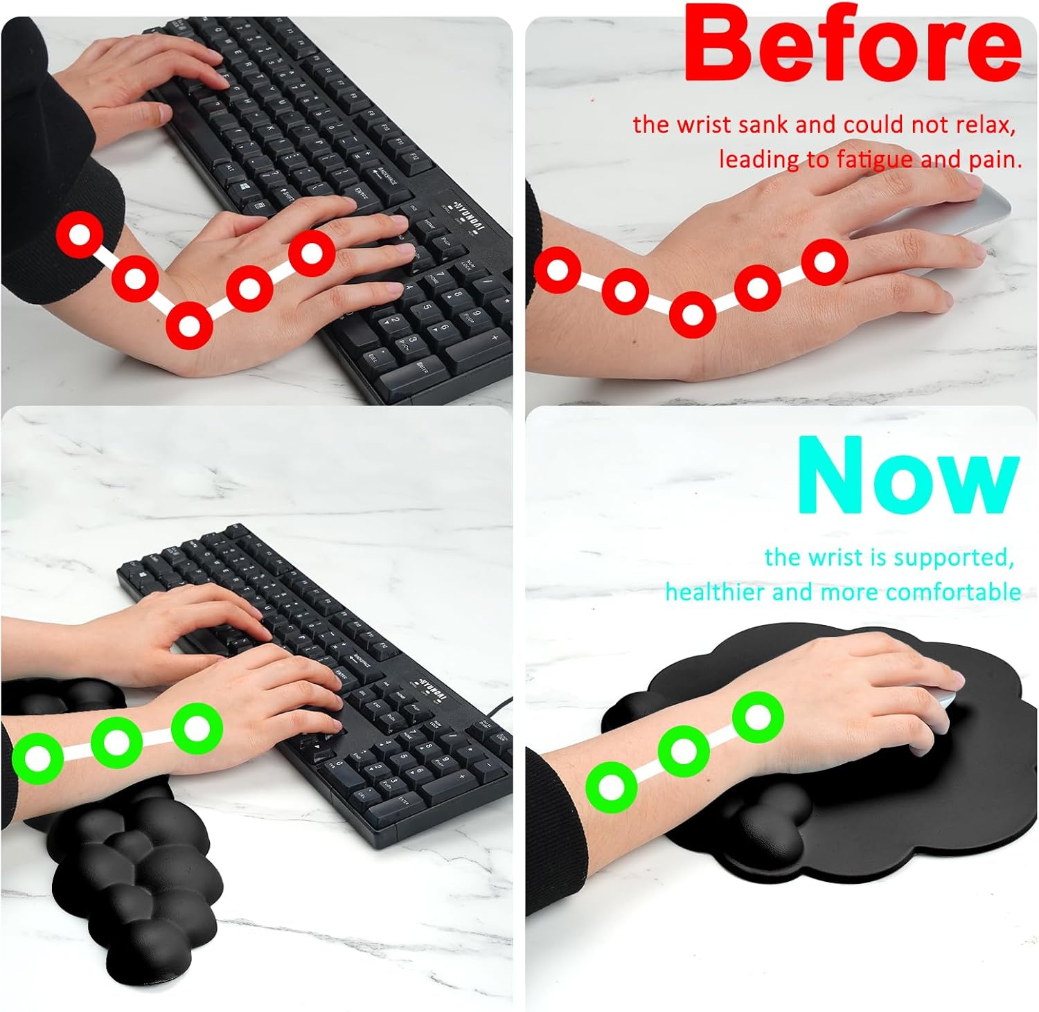 Ergonomic Cloud Wrist Rest Set – Gaming Keyboard Mouse Set recenzja i cena
