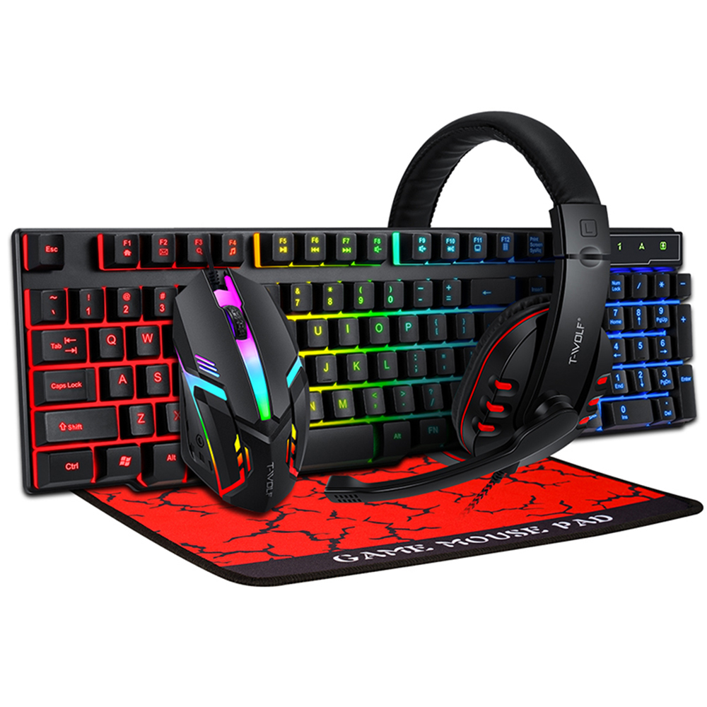 T-WOLF TF800 Four-piece Gaming – Gaming Keyboard Mouse And Headset Combo recenzja i cena
