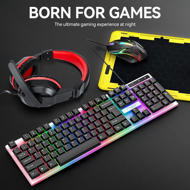 T-Wolf Tf240 4 In 1 Spanish Ga – Gaming Keyboard Mouse And Headset Combo recenzja i cena