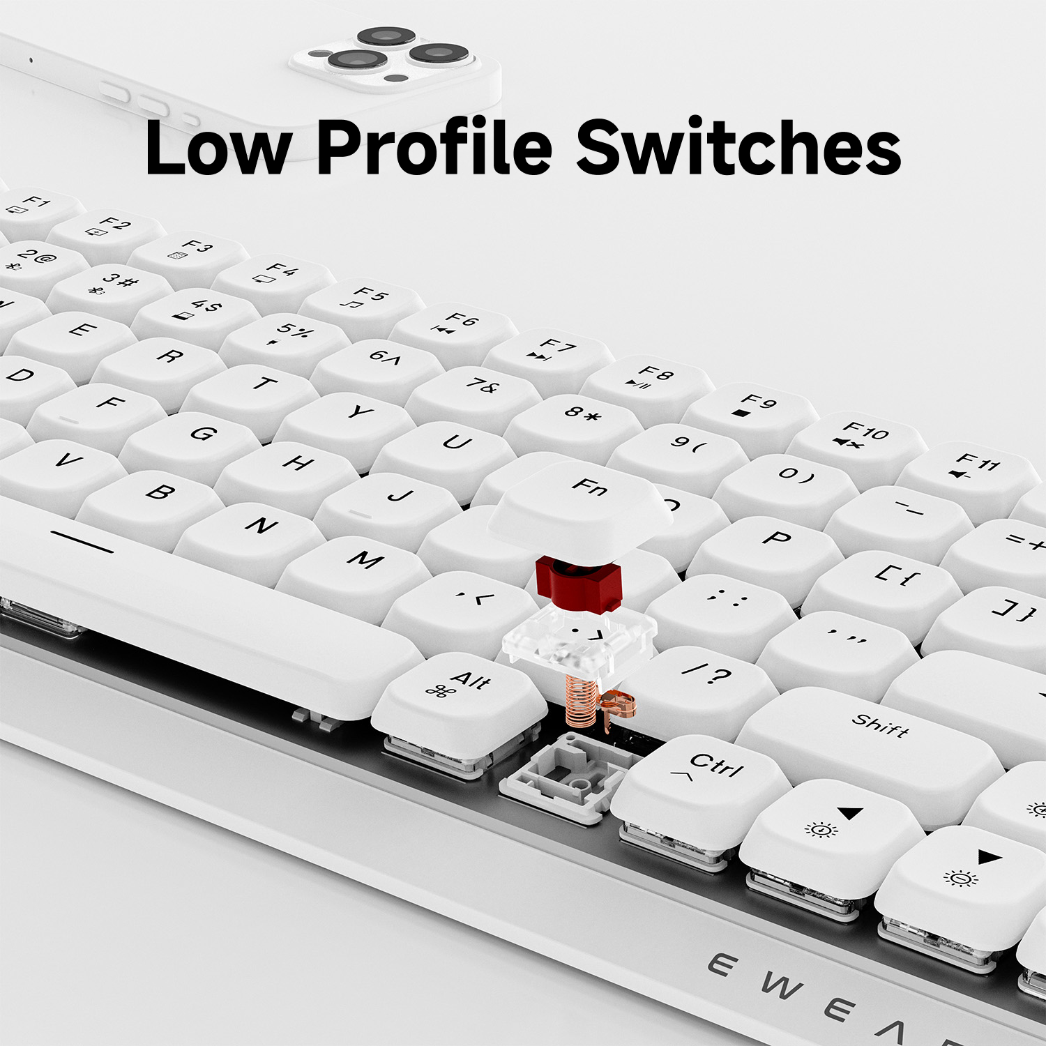 EWEADN 84 Keys Tri-Mode Low Pr – Gaming Keyboard Ergo recenzja i cena