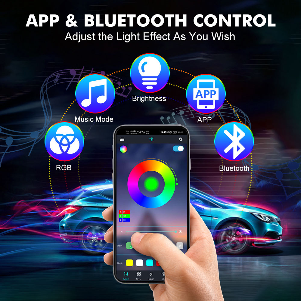 Neon LED Interior Car Light AP – Rgb Underglow Strip recenzja i cena