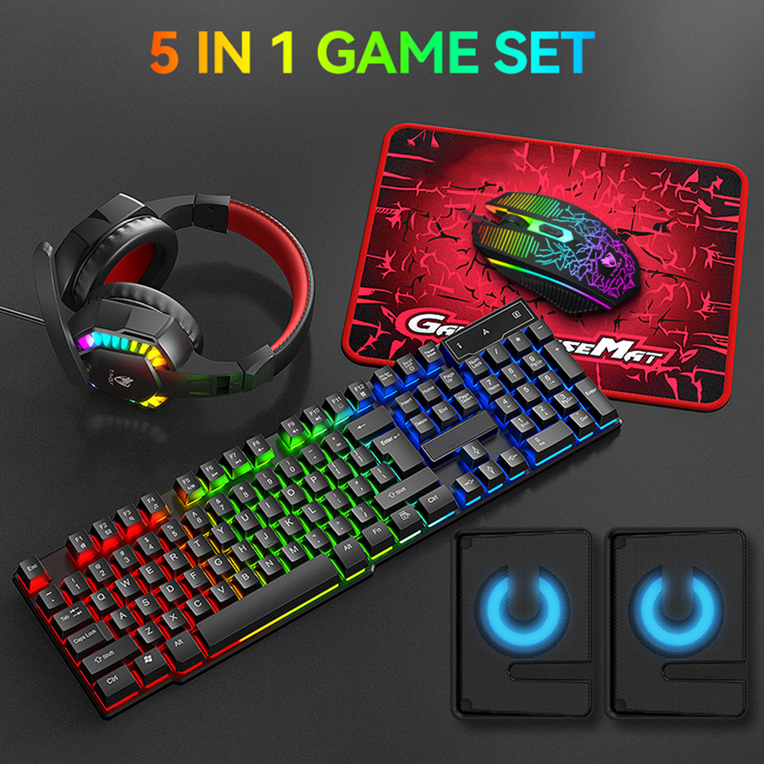 5-in-1 Set Gaming Combo Keyboa – Gaming Keyboard Mouse And Headset Combo recenzja i cena