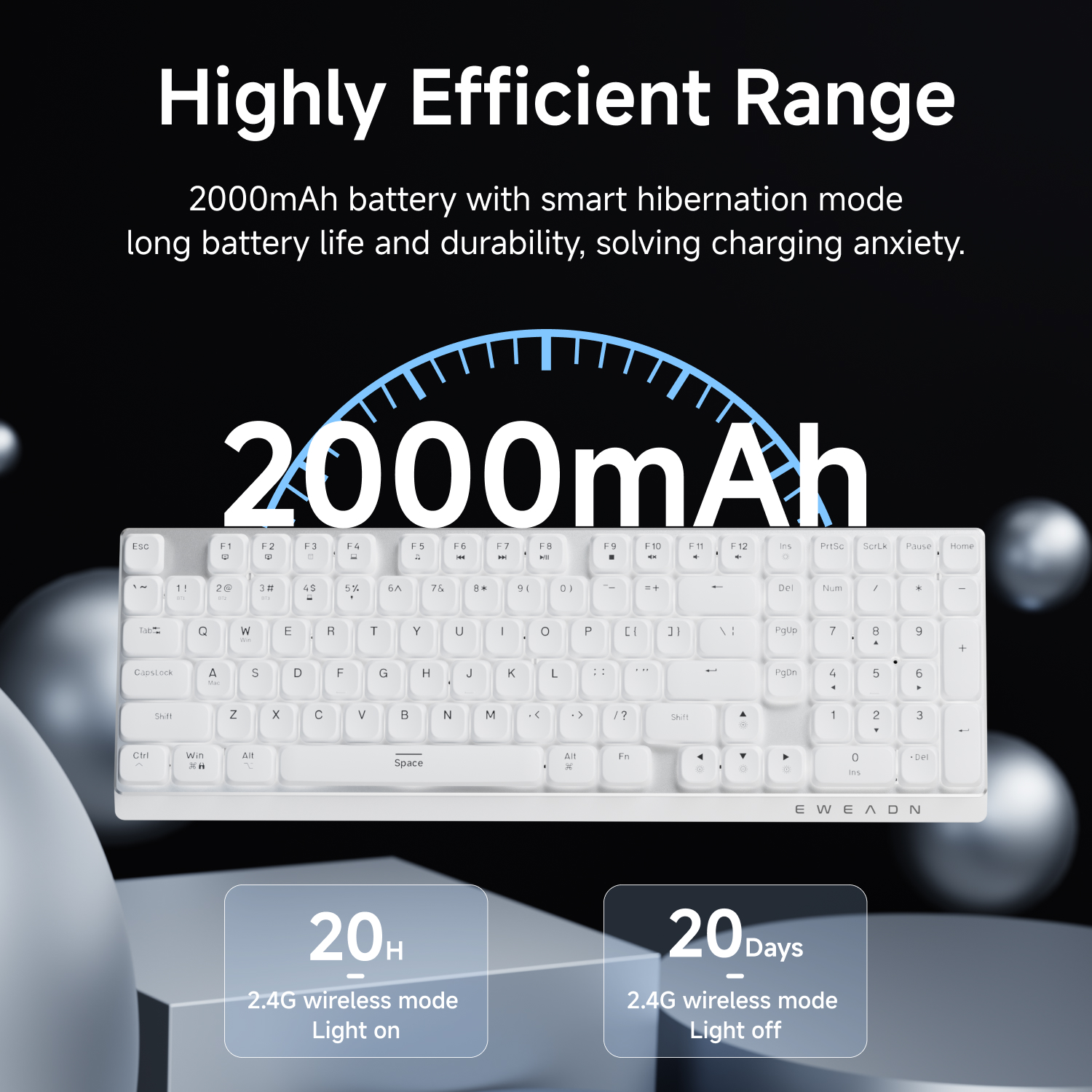 EWEADN Wireless Low-Profile Me – Gaming Keyboard Mechanical recenzja i cena