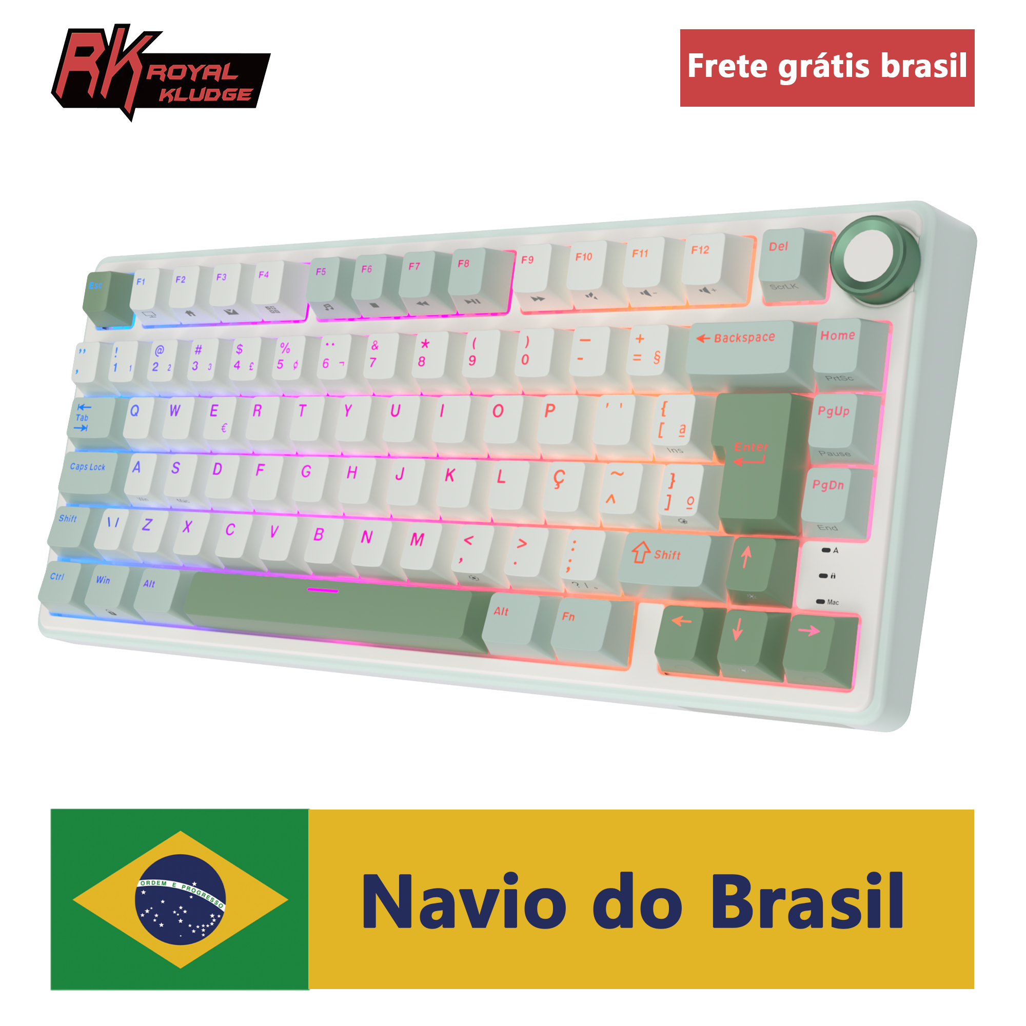 Royal Kludge RK R75 Brazilian  – Gaming Keyboard Mobile recenzja i cena