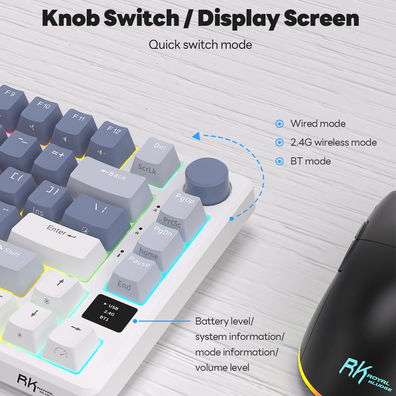 RK ROYAL KLUDGE M75 2.4G Wirel – Gaming Keyboard Mobile recenzja i cena