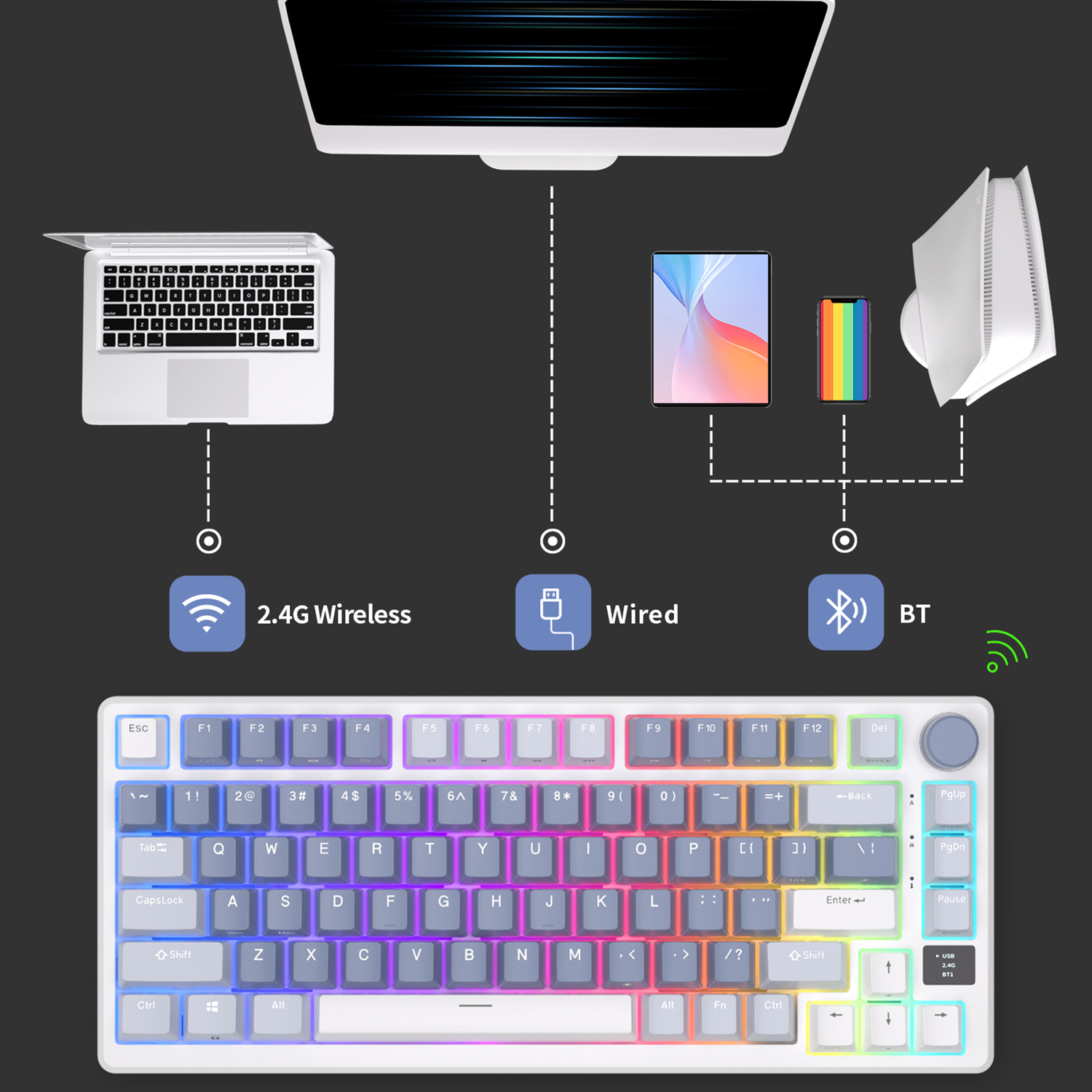 RK ROYAL KLUDGE M75 2.4G Wirel – Gaming Keyboard Mobile recenzja i cena