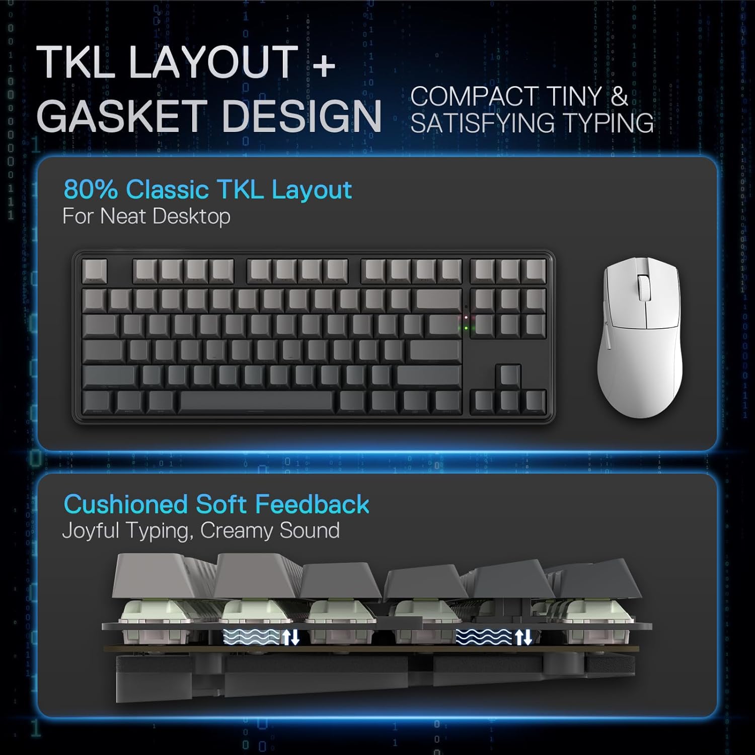 Redragon K707 PRO GB 80% Gaske – Gaming Keyboard No Noise recenzja i cena