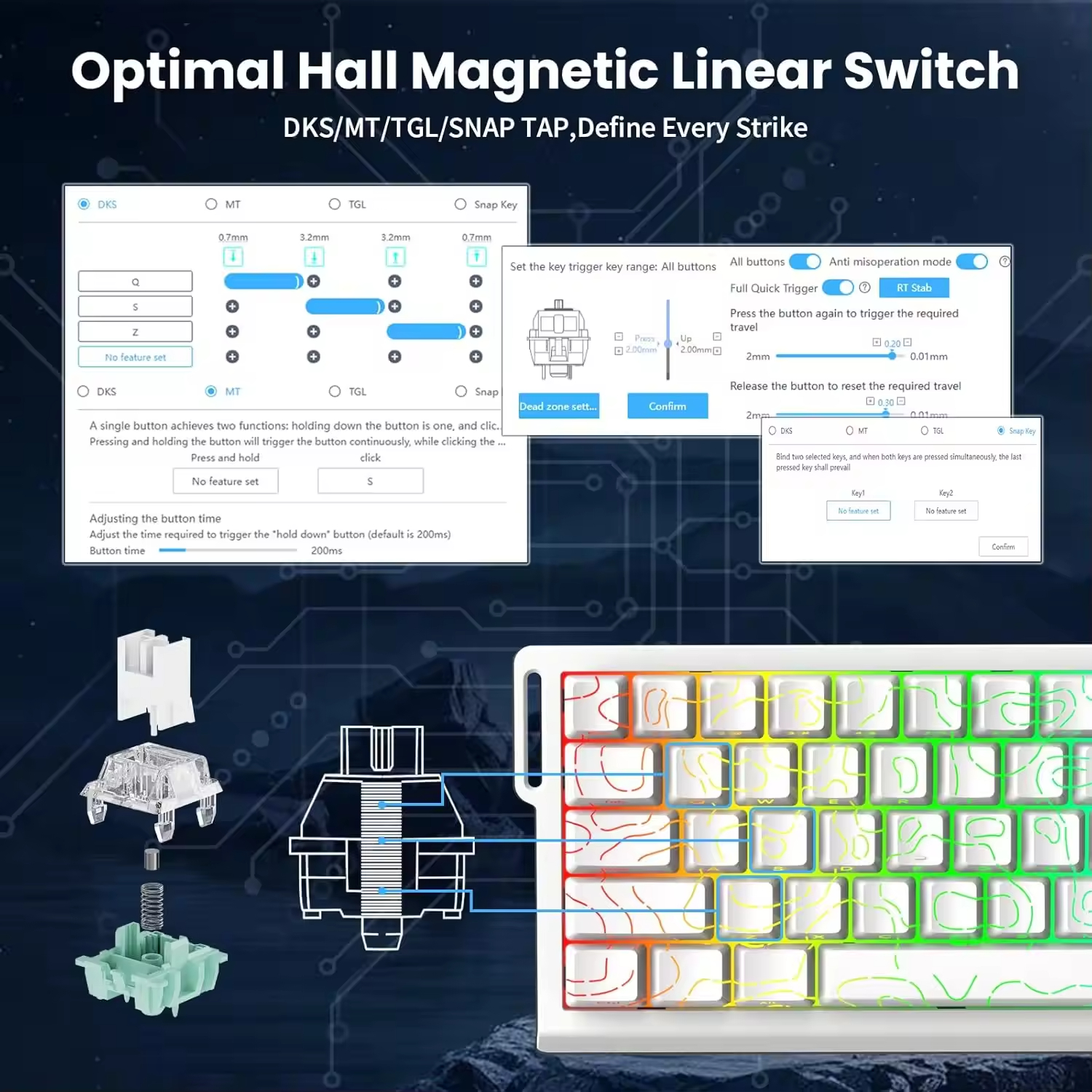 Attack Shark X68 He Wired RGB  – Gaming Keyboard Mechanical recenzja i cena