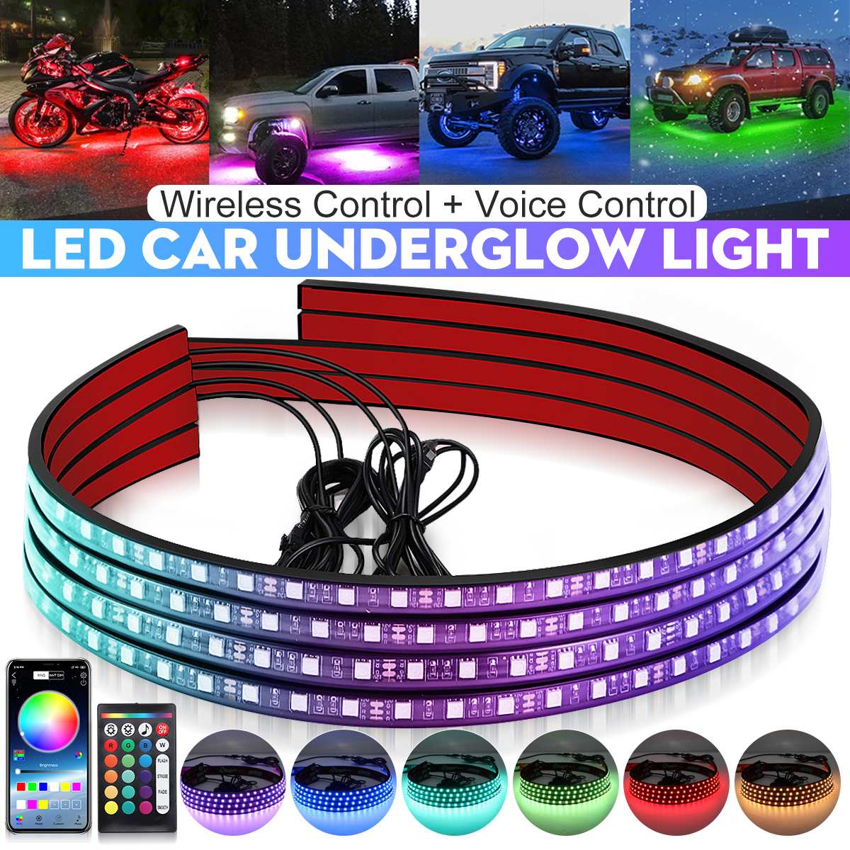 Wireless LED Car Flexible Unde – Rgb Underglow Strip recenzja i cena