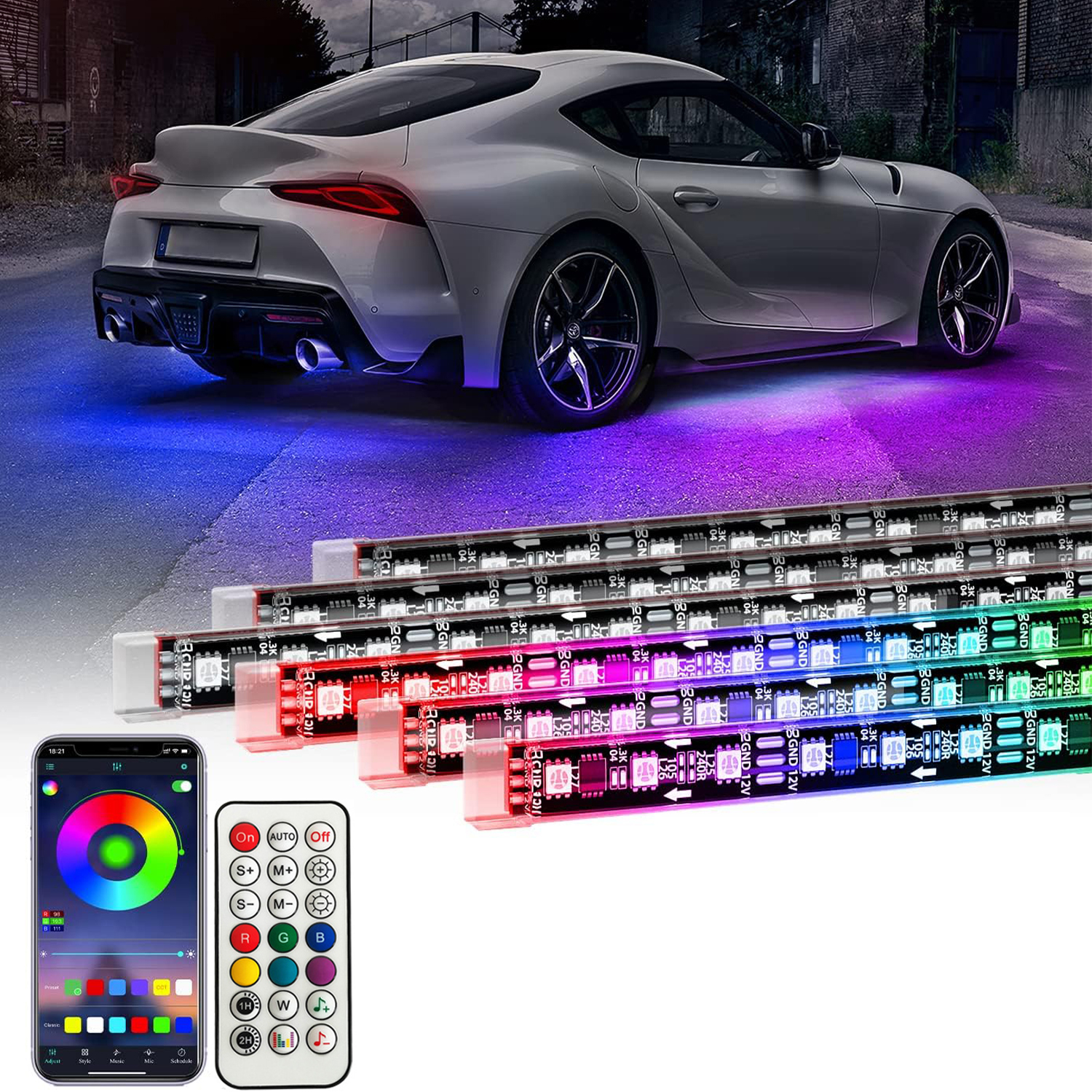 RGB Flexible Car Underglow Lig – Rgb Underglow Strip recenzja i cena