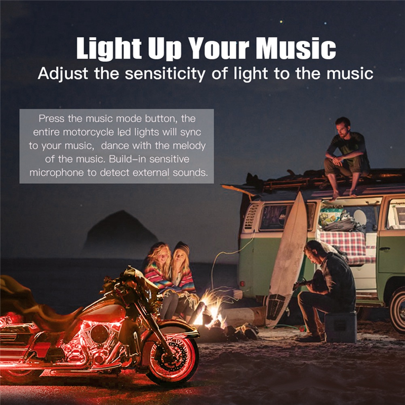 8PCS Motorcycle Underglow LED  – Rgb Underglow Strip recenzja i cena